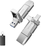 64GB USB C Flash Drive Up to 450MB/s USB 3.2 Solid State Thumb Drive Type-A + by GARMESE