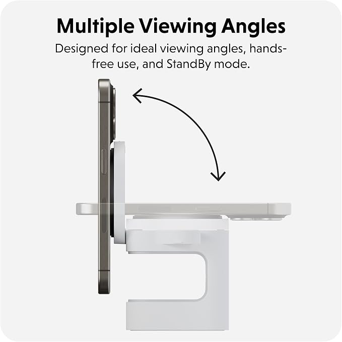 HyperJuice 3-in-1 Wireless Charger Qi2 Magnetic Stand — Fast Charger - Image 4
