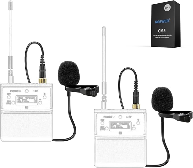 NEEWER Lapel Lavalier Microphone, Wired Clip On Omnidirectional Condenser Lav by Neewer
