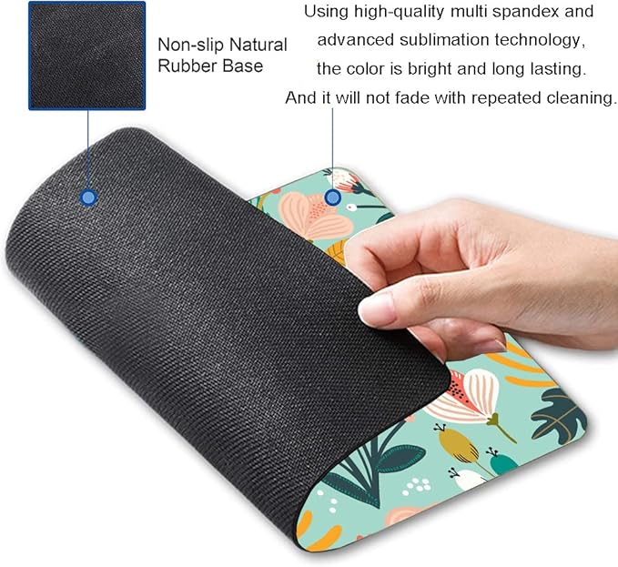 Mouse Pad, Cute Abstract Floral Mouse Pad - Image 2
