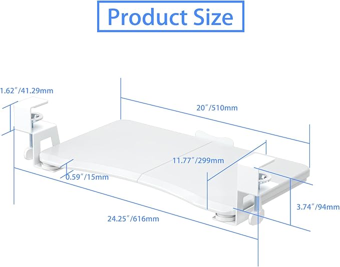 suptek Small Keyboard Tray Under Desk Pull Out - Image 6