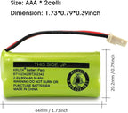 Kruta BT166342 BT266342 Battery 2.4V 800mah Replacement Battery Pack Compatible - Image 2