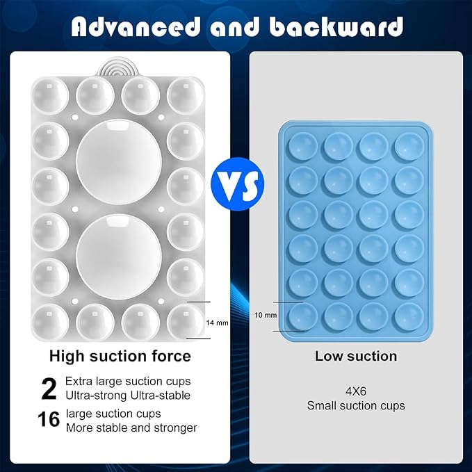 ZYCCER Double Sided Silicone Suction Phone Holder Mount, Compatible - Image 5