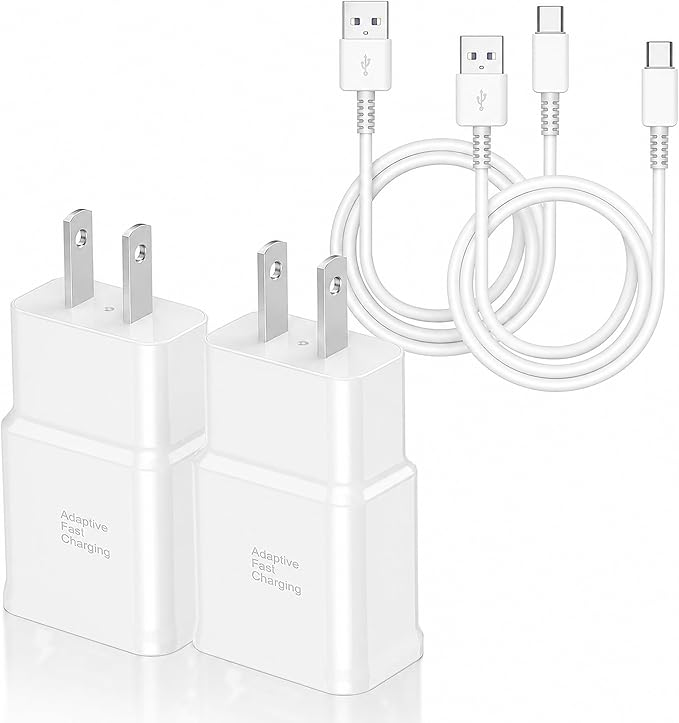 Type C Charger Fast Charging, 2 Pack USB C Android Phone Wall Charger Block & by Cndons