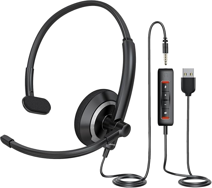 USB Headset with Microphone for PC by awatrue