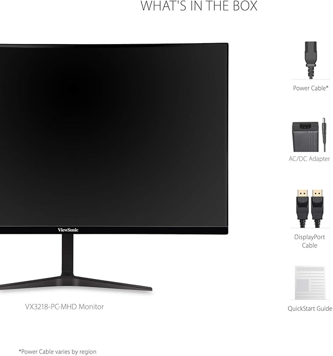 ViewSonic VX3218-PC-MHD 32 Inch Curved 1080p 1ms 180Hz Gaming Monitor - Image 8