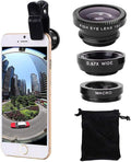 Phone Camera Lens, 3 in 1 Cell Phone Camera Lens Kit, Fisheye Lens Macro Lens by ANJIELOSMART