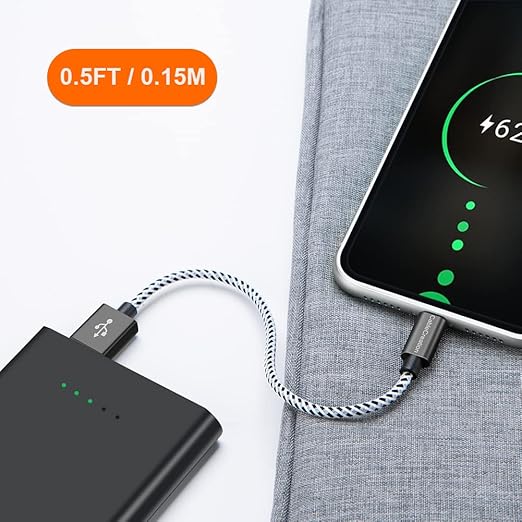 CableCreation 0.5 Feet Short iPhone Charger Cable, Lightning to USB Data Sync - Image 7