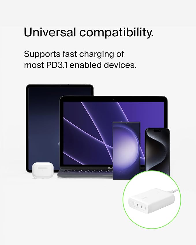 Belkin 4-Port USB C Charger Block 200W - Image 6
