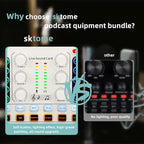 Podcast Equipment Bundle, BM-800 Podcast Microphone Bundle-Voice Changer - Image 3