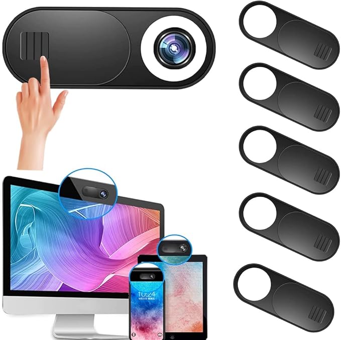 Webcam Cover Slide, Ultra Thin Round Hole Laptop Camera Cover Slide Blocker by BARTER+KINGS