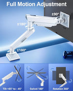Single Monitor Mount for 22 24 27 32 inch Screen, Gas Spring Arm Holds 4.4-22 - Image 4