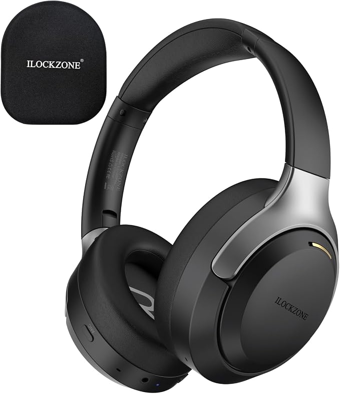 LC30Pro Hybrid Active Noise Cancelling Headphones, 100H Playtime Bluetooth by ILOCKZONE