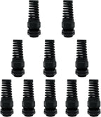 LeMotech 10Pcs NPT 3/8" IP68 Waterproof Cable Gland Flex Spiral Strain Relief by LeMotech