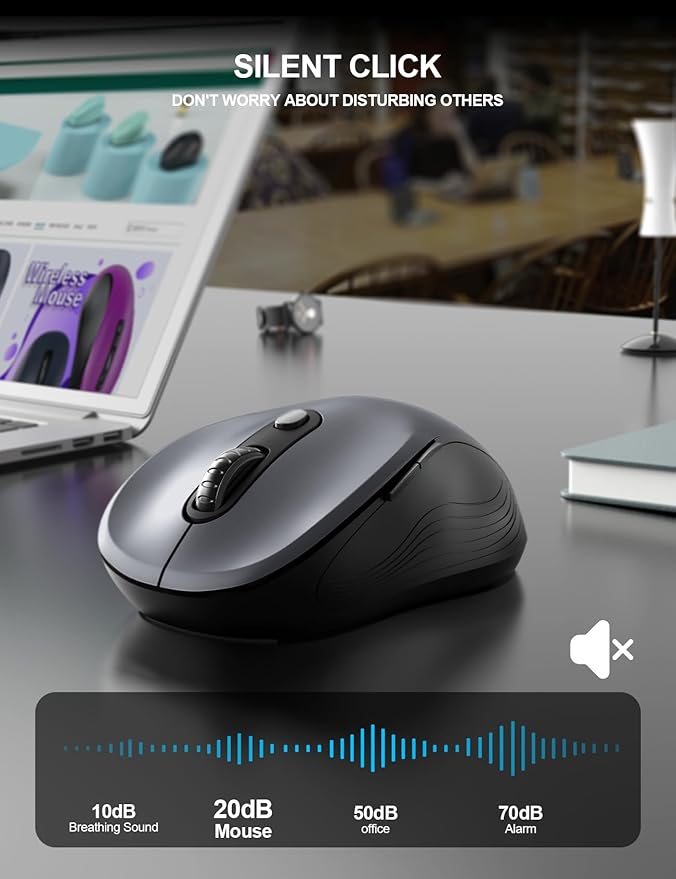 Trueque Wireless Mouse for Laptop, 2.4GHz Ergonomic Computer Mouse - Image 3