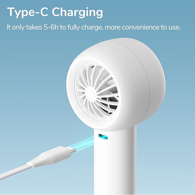 JISULIFE Mini Portable Fan-Bladeless Safe Design, Powerful Turbo Handheld Fan - Image 7