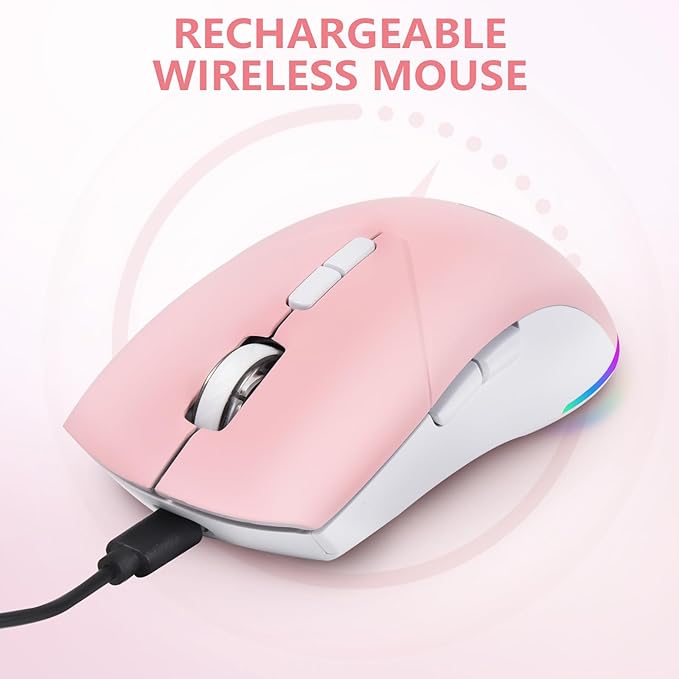 Wireless Bluetooth Mouse, 2.4G and Bluetooth 5.2 Ergonomic Rechargeable USB - Image 7