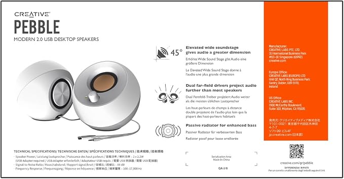 Creative Pebble 2.0 USB-Powered Desktop Speakers - Image 9