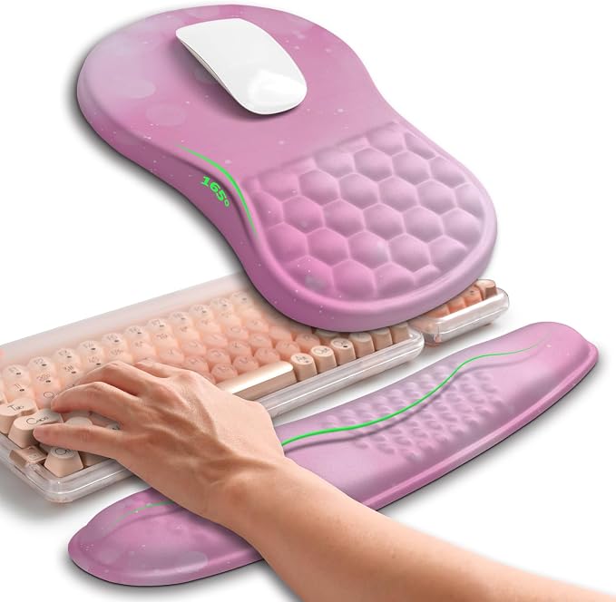 Hokafenle 2in1 Combination, Wave Keyboard Wrist Rest and Ergonomic Curvature by Hokafenle