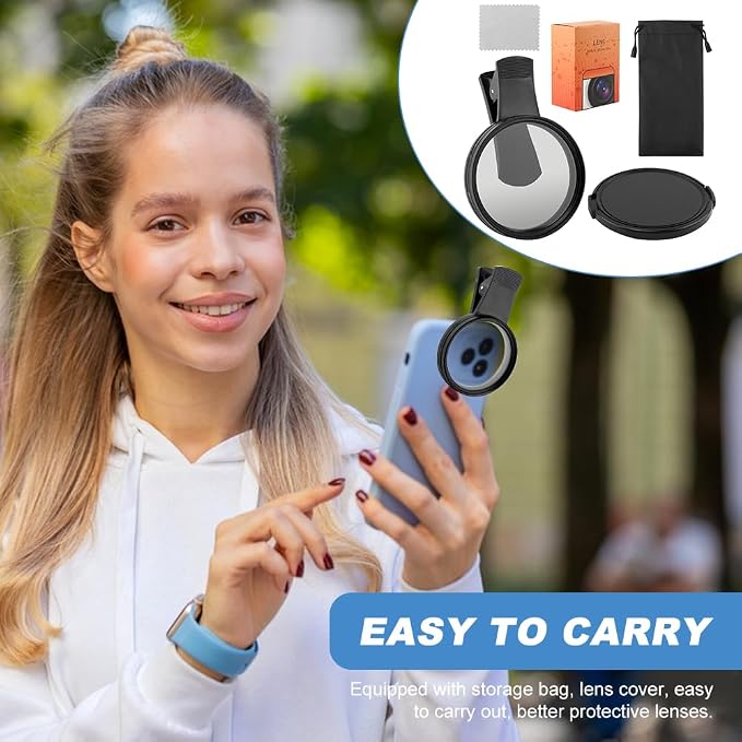 67MM Clip-on CPL Lens Filter for All Smartphones, Universal Phone Camera Clip - Image 7