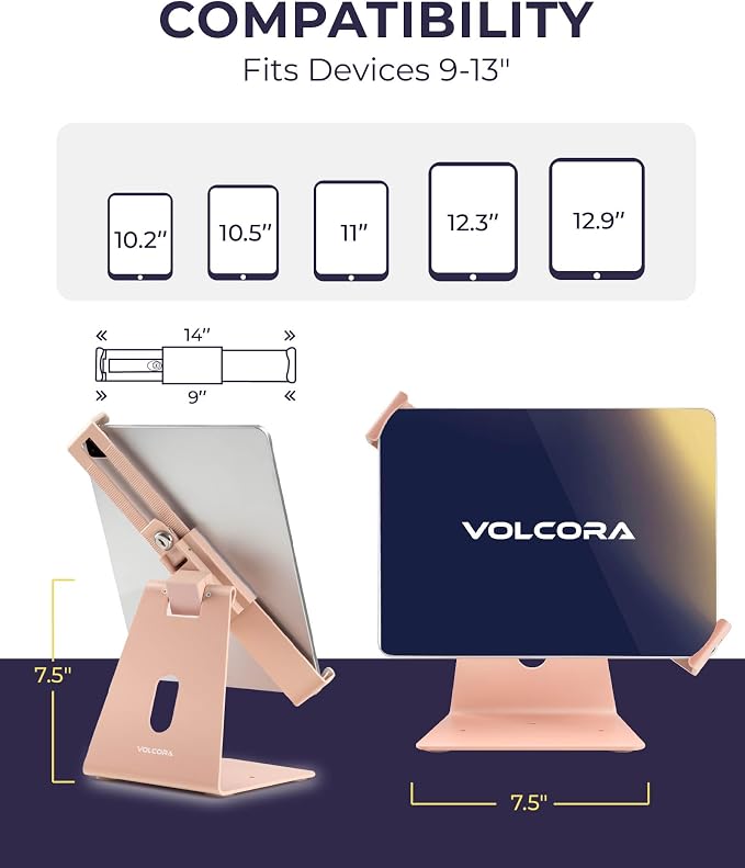 Volcora Anti-Theft Tablet Stand iPad Security Holder - Image 2