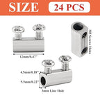 Biaungdo 24 Pcs Stainless Steel Wire Rope Cable Clamp, Adjustable New Upgrade - Image 2