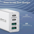 USB C Wall Charger, 40W 4-Port USB C Charger Block, Fast Charging Block Dual - Image 4