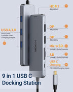 Docking Station Dual DisplayPort, MOKiN USB C Hub Dongle - Image 2