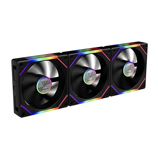 GAMDIAS AEOLUS P2-1203 120mm ARGB PWM Fan, Include Reverse Fan Blade x3 & by GAMDIAS