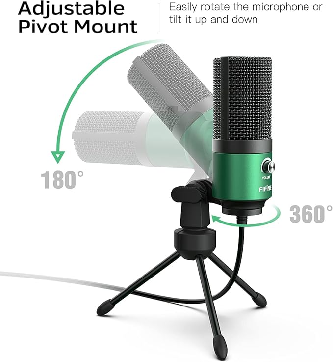 FIFINE USB Gaming Microphone for PC Desktop, PS4 and Mac, Gain Control - Image 3