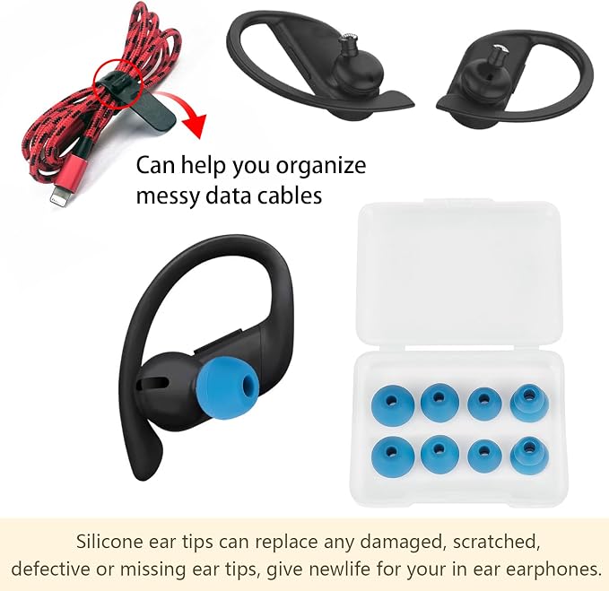 Ear Bud Covers Silicone Replacement Earbud Tips Compatible - Image 3