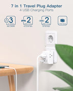 2 Pack European Travel Plug Adapter, International Power Plug Adapter - Image 2