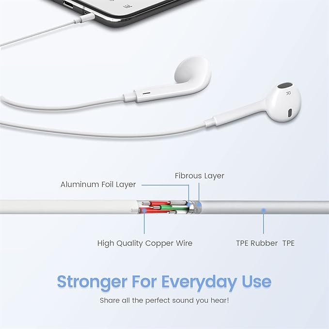 2-Pack MFi Certified Wired Earbuds - Image 5