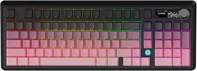 NACODEX Ajazz AK980 Pink Gaming Machanical Keyboard Gift Switch Full Size RGB by NACODEX