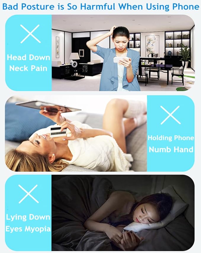 Cell Phone Stand for Desk Foldable Cell Phone Holder Desk Tablet Holder Mobile - Image 3