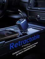 Retractable Car Charger, Car Accessories, 72W Fast Charging USB C Car Charger - Image 2