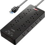 Power Strip 23 in 1, 20 Outlets Surge Protector Wall Mount by nikleb