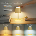 2 Pack Rechargeable Table Lamps, Outdoor Table Lights, Waterproof, Portable - Image 5
