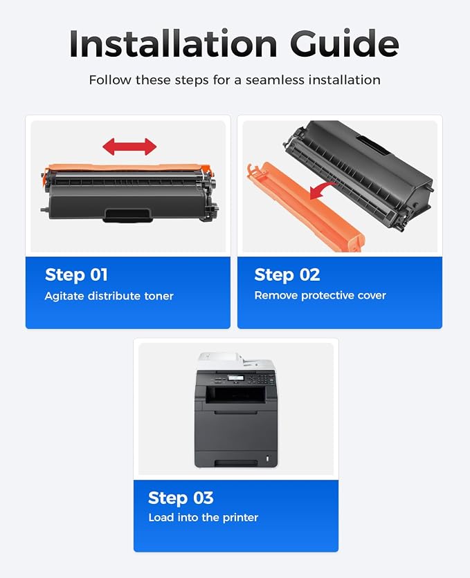 TN336 Toner Cartridge Set 4-Pack Replacement Compatible - Image 4