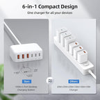 6 in 1 USB Charger, 50% Smaller Charging Station - Image 4