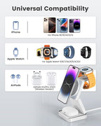 3-in-1 Wireless Charger for iPhone, 15W Fast Wireless Charging Station - Image 2