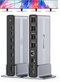 TobenONE DisplayLink Docking Station 4 Monitors, 20-in-1 Quad 4K@60Hz HDMI by TobenONE