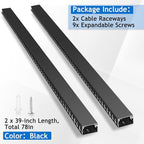 ZhiYo Cable Raceway 78in, Server Rack Cable Management Under Desk Cord Organizer - Image 5
