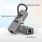 USB-C to Ethernet Adapter, WALNEW USBC to RJ45 LAN Adapter, Gigabit Cat Network - Image 5