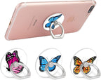 Bonoma Finger Ring Stand, 3 Pack Butterfly 360 Degree Rotation Phone Ring Stand - Image 3