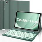 Galaxy Tab A9 Plus Case with Keyboard 5G 11 Inch 2023, 7 Color Backlit by Unknown