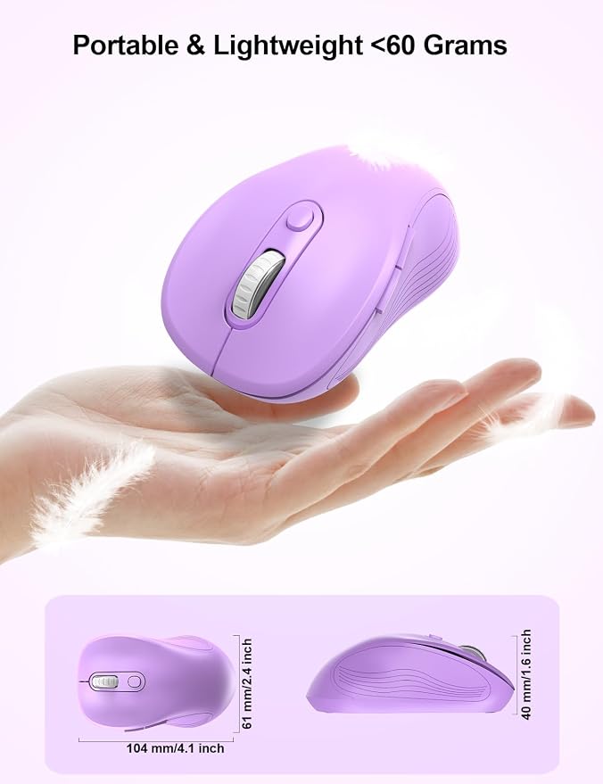 Trueque Wireless Mouse for Laptop, 2.4GHz Ergonomic Computer Mouse - Image 4