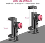 Metal Phone Tripod Mount 3 Cold Shoes & Arca Port, 360° Smartphone Tripod - Image 5