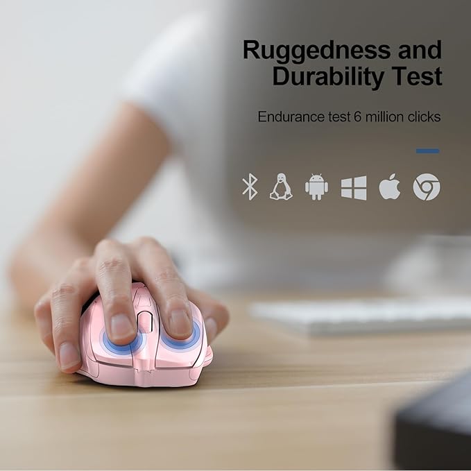 TECKNET Wireless Mouse Silent 4800 DPI Computer USB A & Bluetooth Mouse 6 - Image 7