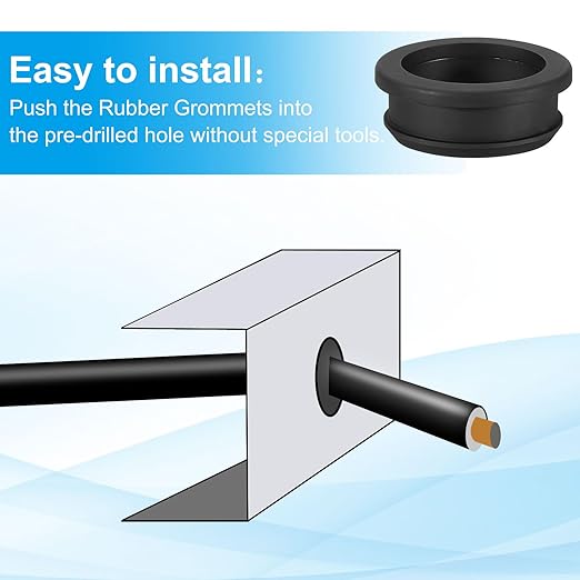 PATIKIL 40.6mm / 1-5/8 Inch Drill Hole, 1-3/8 Inch ID Rubber Grommets - Image 4